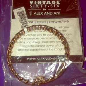 NEW Alex and Ani Bracelet - Gypsy 66, Gold Fin